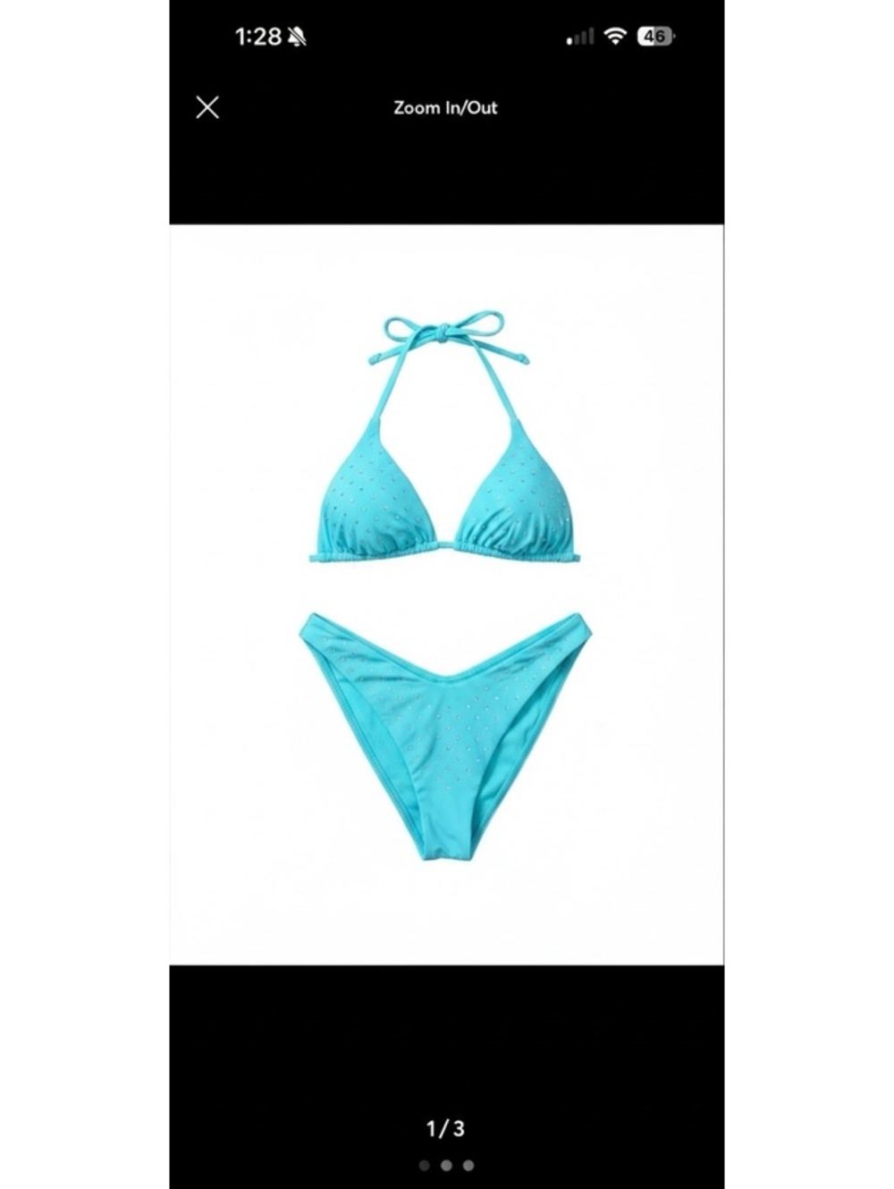 LoveShackFancy Hurley Rhinestone Swim Bikini Set - Women’s size small